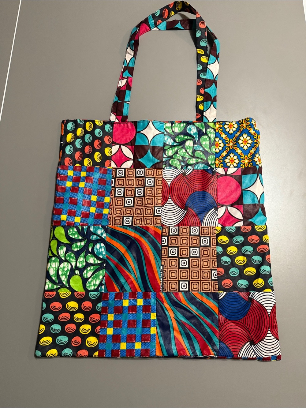 Patchwork Multicolor Tote Bag - Vibrant Print